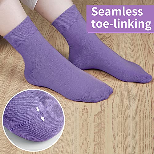 Image of FGZ Women Thin Cotton Socks Soft Cozy Socks Cute Ankle Crew Socks 5 Pairs