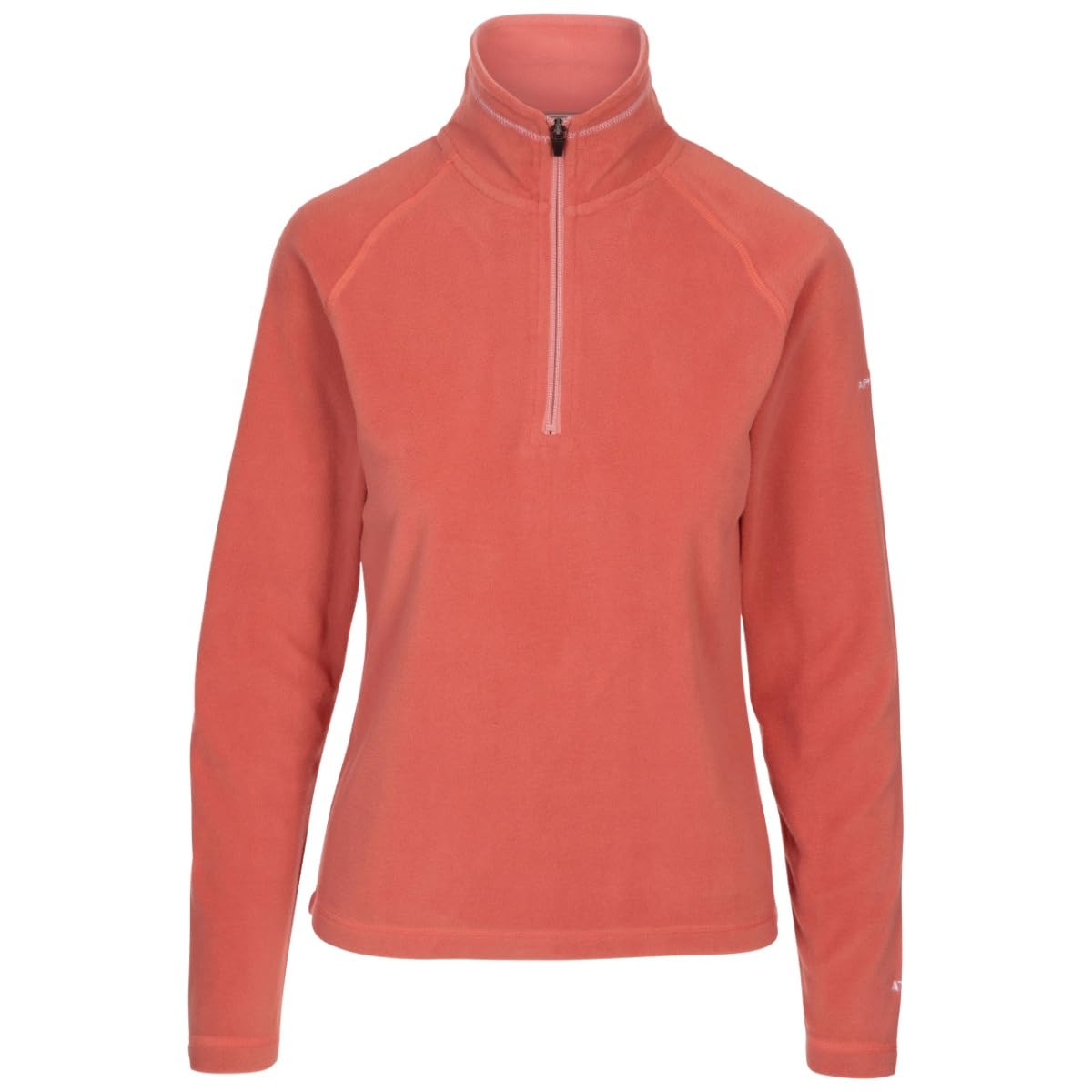 Trespass Women's Rhubarb Fleece Jacket Skylar - Microfleece, Airtrap, 1/2 Zip Neck, Contrast Inner Collar And Trims, Knitted, 100% Polyester