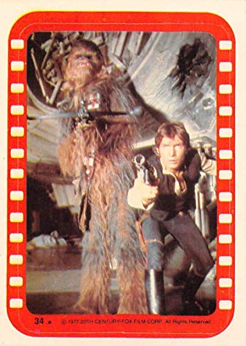 1977 Topps Star Wars Stickers Set Break Four (Individual Card Only) #34 The star warriors aim for action Official Vintage Trading Card From Th