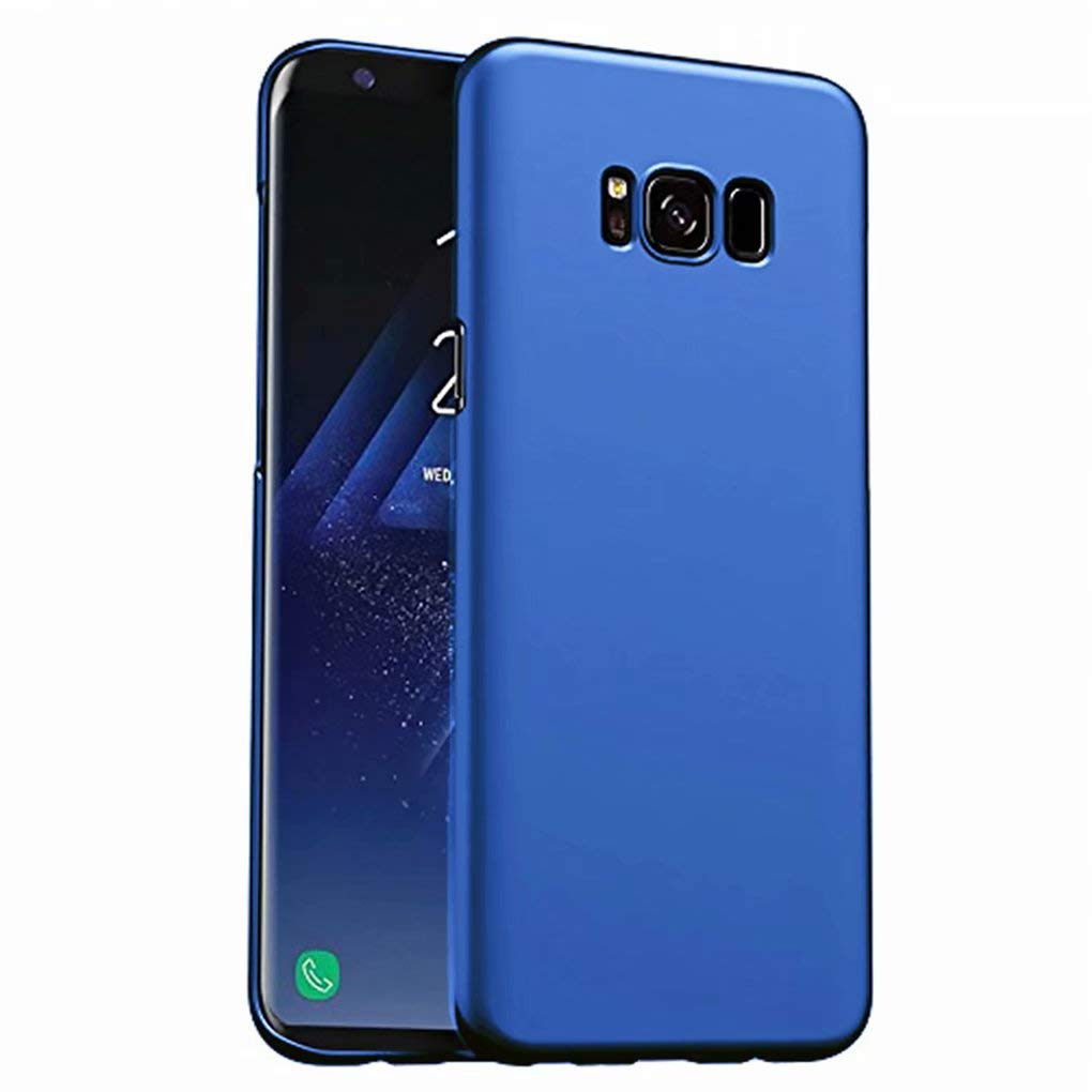 NiaCoCo Compatible with Samsung Galaxy S8 Case PC Silicone Shockproof,Ultra Thin Anti Scratch Protective Case for Samsung Galaxy S8-Blue