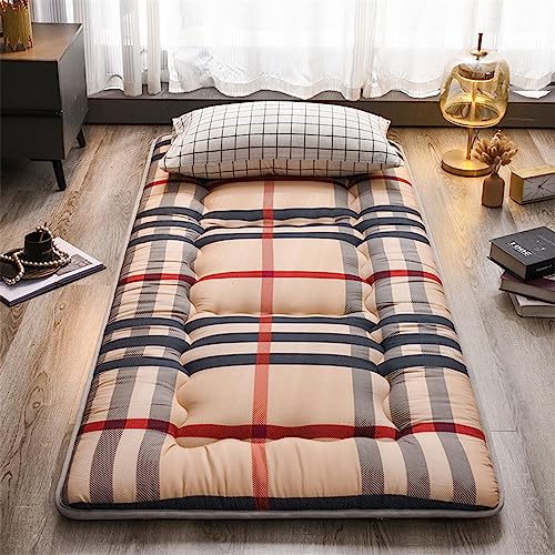 Colchón de espuma viscoelástica de tamaño queen, plegable, portátil, alivio de presión, tapete de resorte suave para habitación de invitados, dormitorio, apartamento, camping, diseño enrollable para