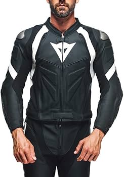 Dainese Avro 4 Mens Leather Motorcycle 2-Piece Suit Black/White 48