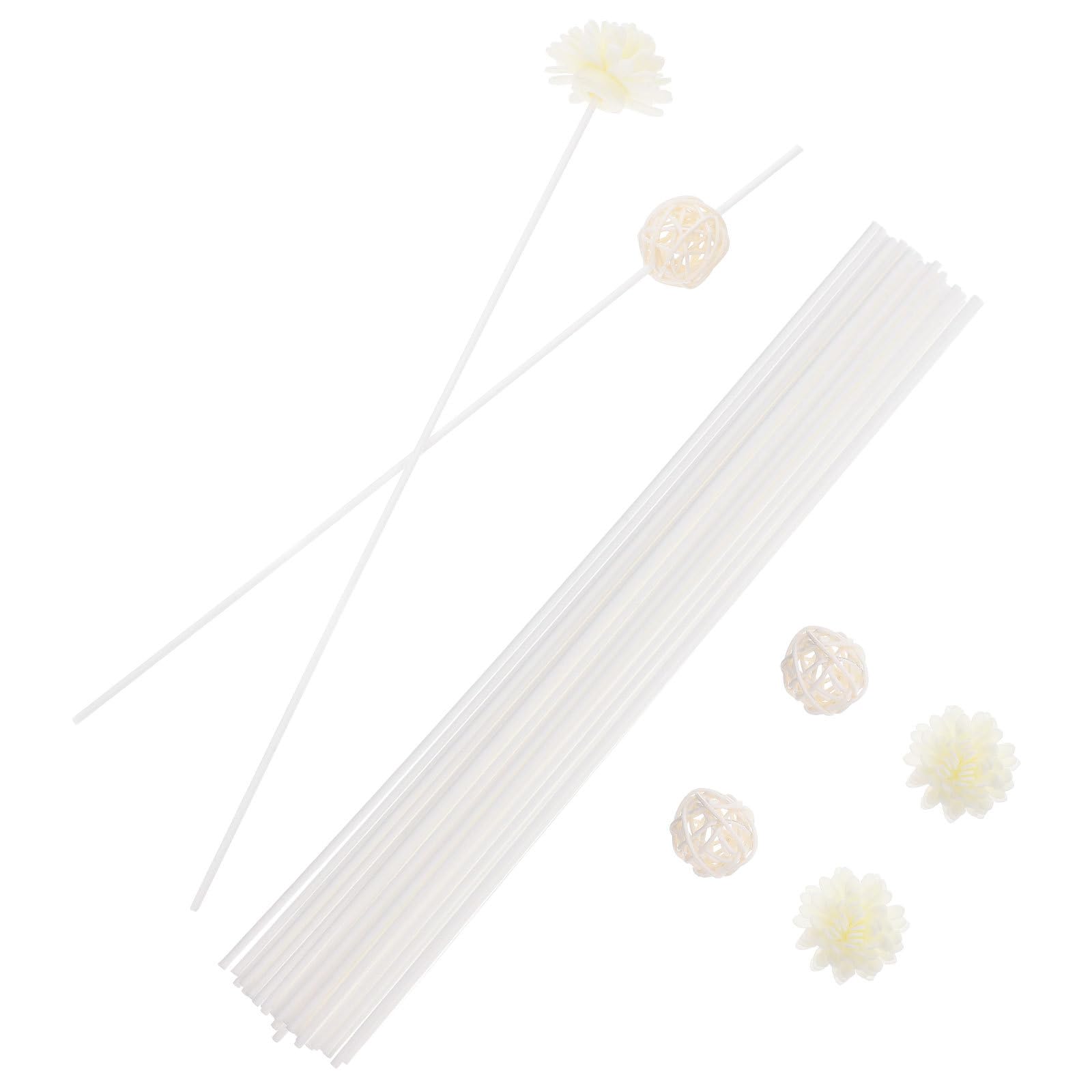 BESPORTBLE Bâtons Diffuseurs Parfum Maison Fleurs et Boules Rotin Arôme pour Salon et Bureau Élégant et Naturel