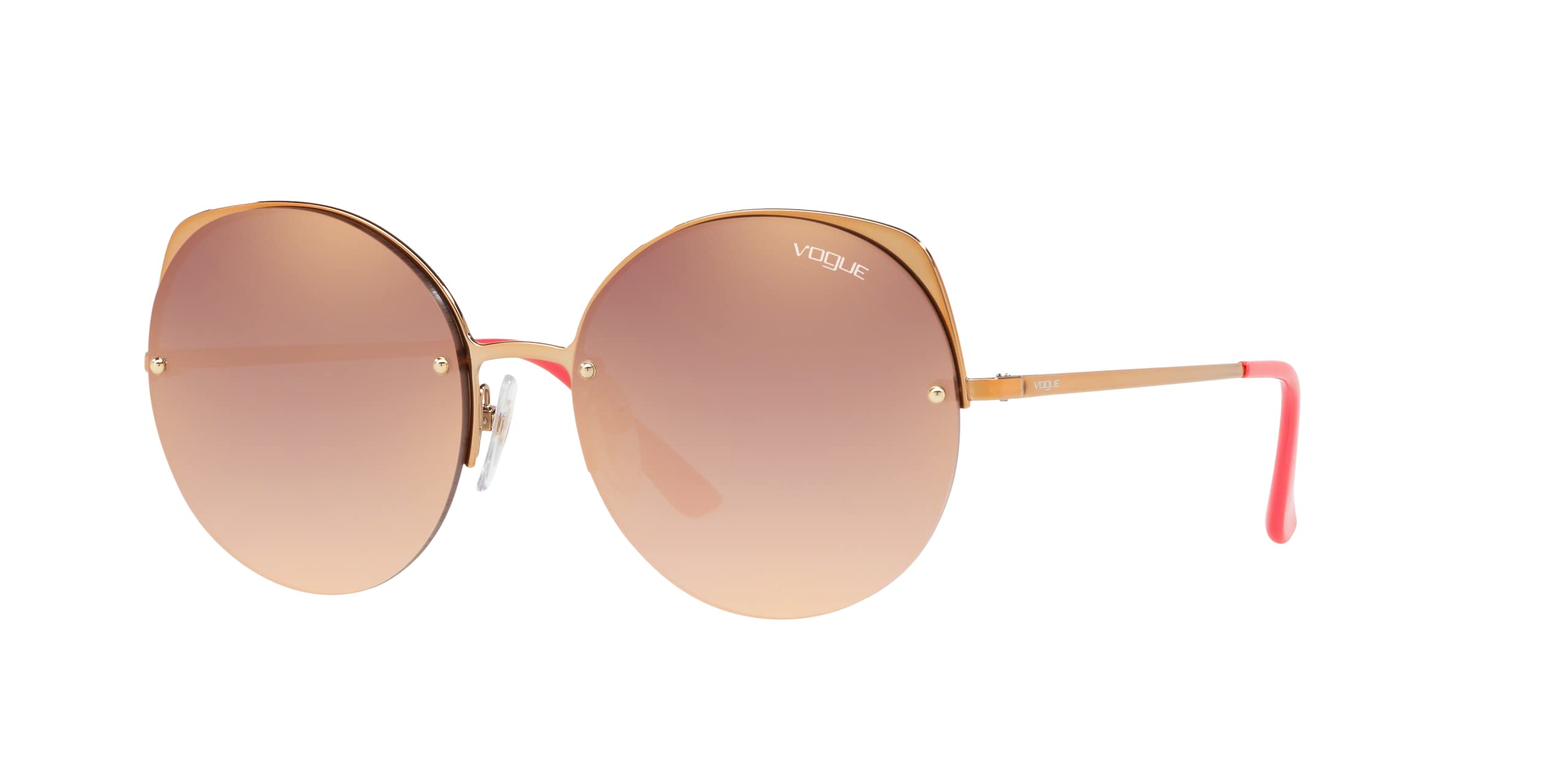 Vogue Eyewear Women's 0VO4081S 50756F 55 Sunglasses, Light Pink Gold/Gradientpinkmirrorpink