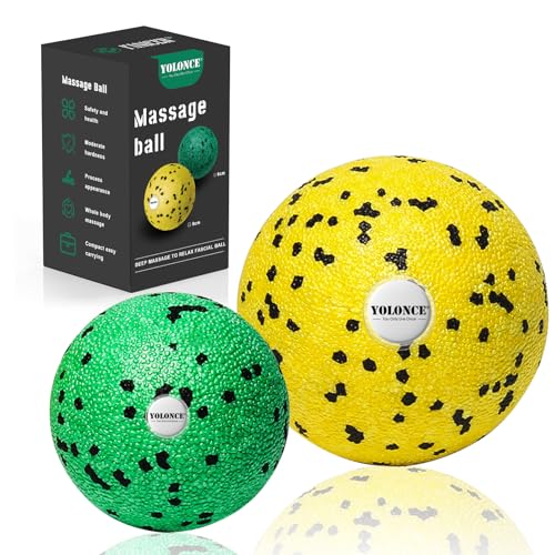 Waymaytecy Faszienball-Set: 2 Stück, 8cm & 6cm Massageball für gezielte...