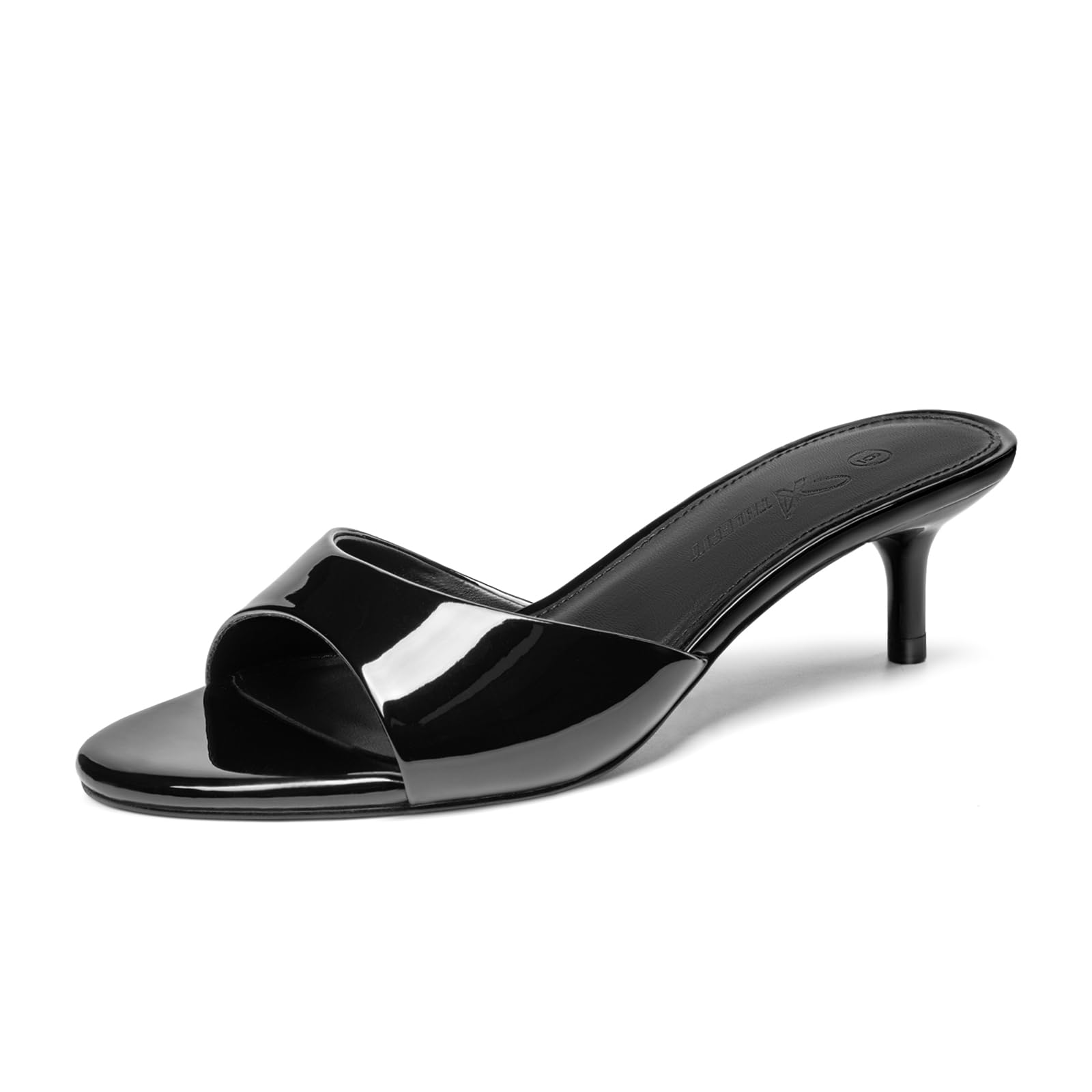 Athlefit Kitten Heels for Women Open Toe Comfortable Low Heels Slip On Dressy Casual Heeled Sandals for Party Wedding Prom — view 7