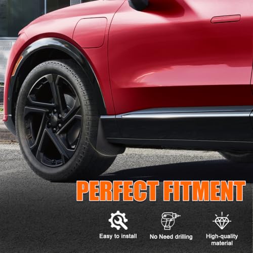 Image of Mud Flaps Splash Guards for 2024-2026 Chevy Chevrolet Equinox EV, Durable ABS Mud Guards, Protects Against Mud, Rocks, and Debris, 2024-2026 Chevy Equinox EV Accessories (4PCS)
