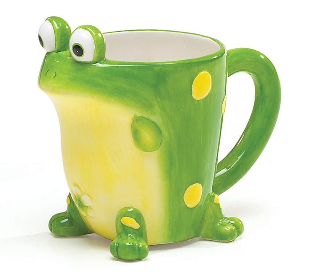 Amazon.com: Burton Frog Coffee Mug with Gift Box, Green Porcelain Ceramic  Cup with Large Handle, 10 oz Capacity : Home & Kitchen
