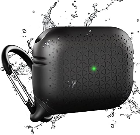 Catalyst- Waterproof Case for AirPods Pro(1st & 2nd Generation)- Premium Edition. Compatible Wireless Charging, One-Piece Design, High Drop Protection, with Carabiner, Soft-Touch - Stealth Black