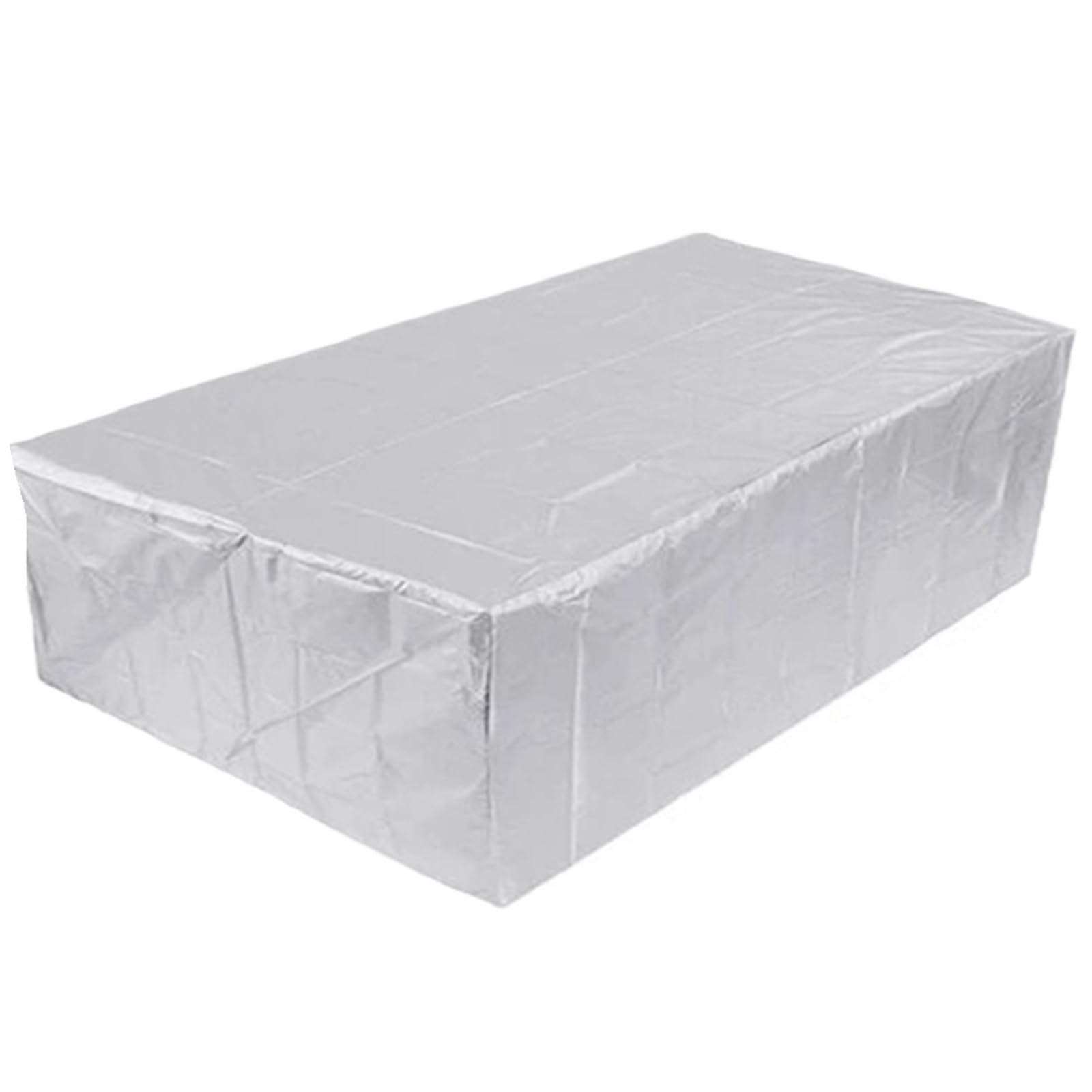 Iuvyta Silver Garden Furniture Cover 210D Oxford Cloth Waterproof Furniture Cover For Rattan Table, Cube Chair, And Sofa - Garden Patio Protection(,180X120x74cm)