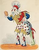 ZVLYVHSK Famous Poster and Print Famous Oil Painting Senr Paulo As Clown by J.L. Marks for Home Decor 60x90cm, vintage