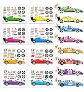 Ozepao 24 Sheets Car Stickers for Kids, Make Your Own Cars Stickers, Race Car Party Favors, Birth...