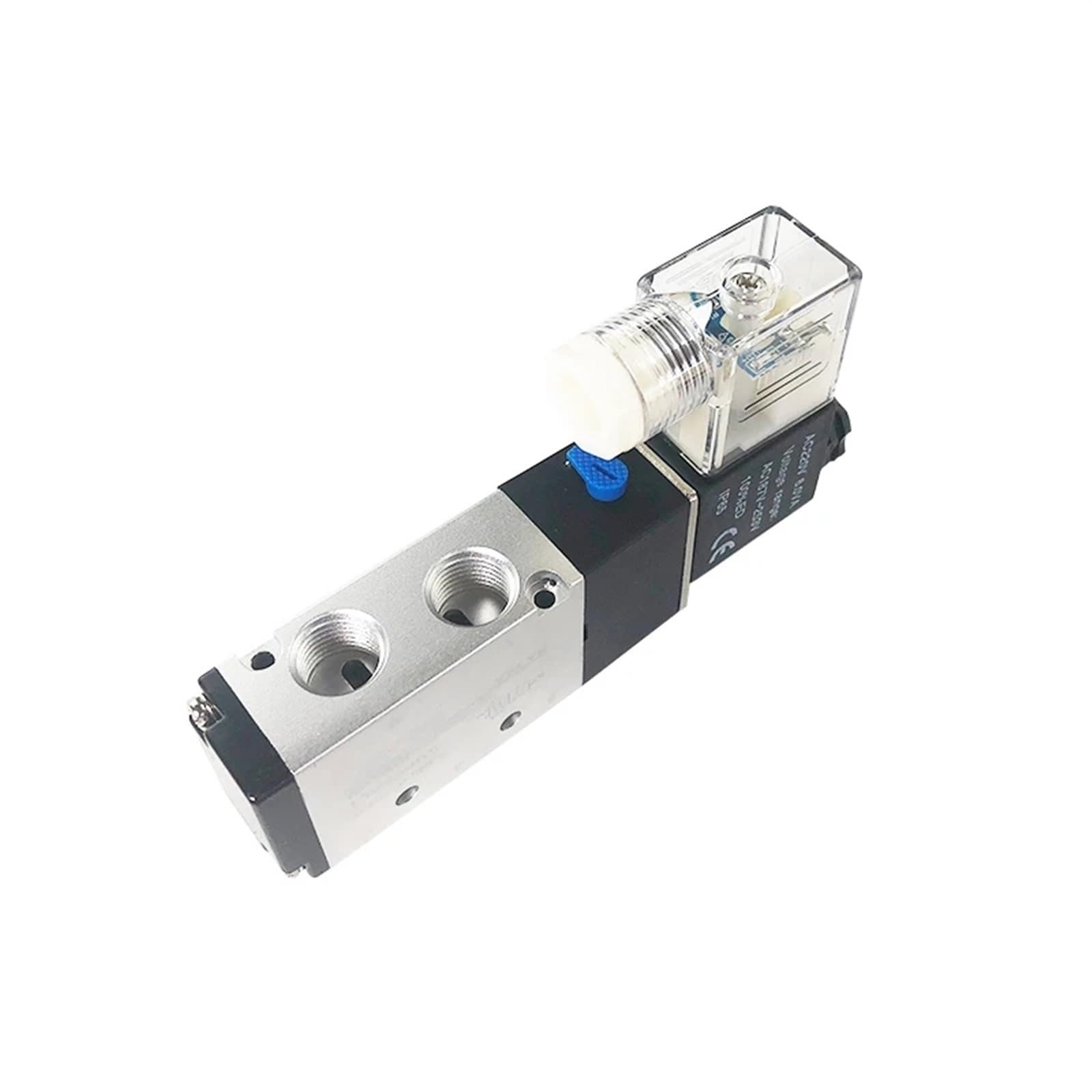 4V210-08 Elektryczny zawór elektromagnetyczny elektryczny zawór magnetyczny 5-drożny port 2 pozycje Gaz 12V 24V 220V 1/4 "Zawór (z oprawkami 12 mm, AC220V)