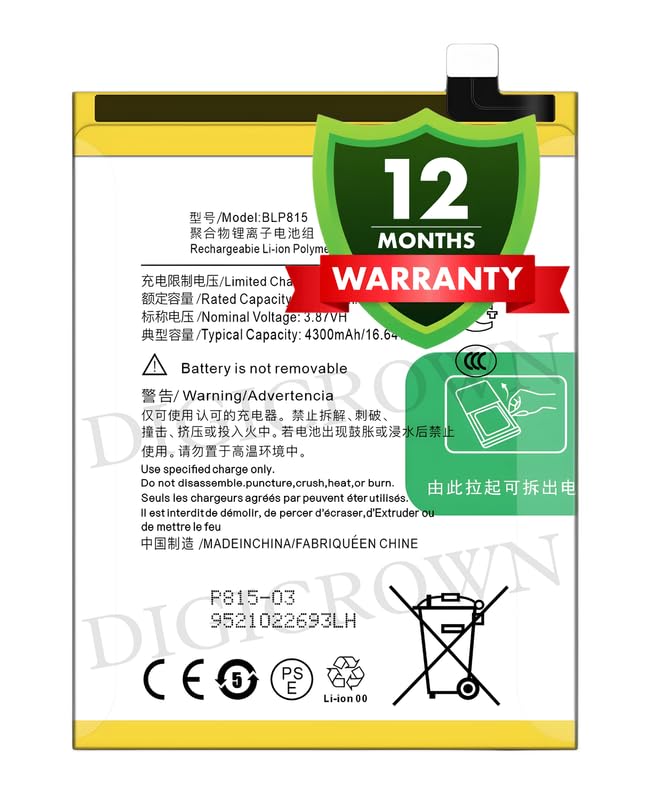 Image of Original BLP815 Battery Compatible for OnePlus Nord N10 5G - (4300mAh) - 1 Year Warranty DF7
