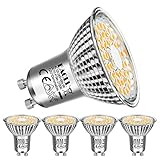 4, Energieeffizient, diese GU10 6W LED Leuchtmittel Entsprechung 60W Halogenlampe, Sparung bis zu 90% an Stromkosten. Höhe Lichtleistung, geringe Hitze, Hervorragende Farbwiedergabe, der Farbwiedergabeindex beträgt bis zu CRI 83 Ra. Das Licht ist sehr klar, Keine UV- und IR-Strahlung, Das beleuchtete Objekt wird nicht verblassen. Geeignet für Innenbeleuchtung Vorrichtungen. Einbauleuchten, Downlight, Deckenspots, Spotleuchten, Spotbalken, Wandspots usw.