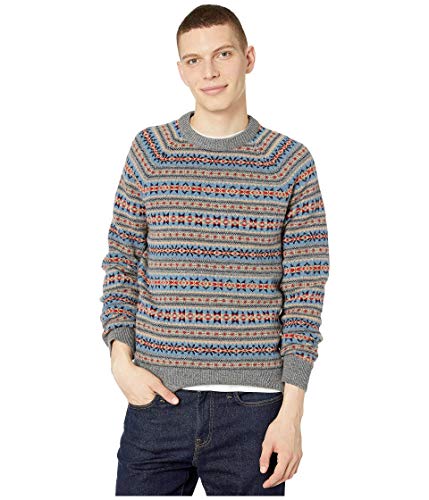 J.Crew Fair Isle Lambswool Crewneck Sweater Fair Isle Heather Flannel XL