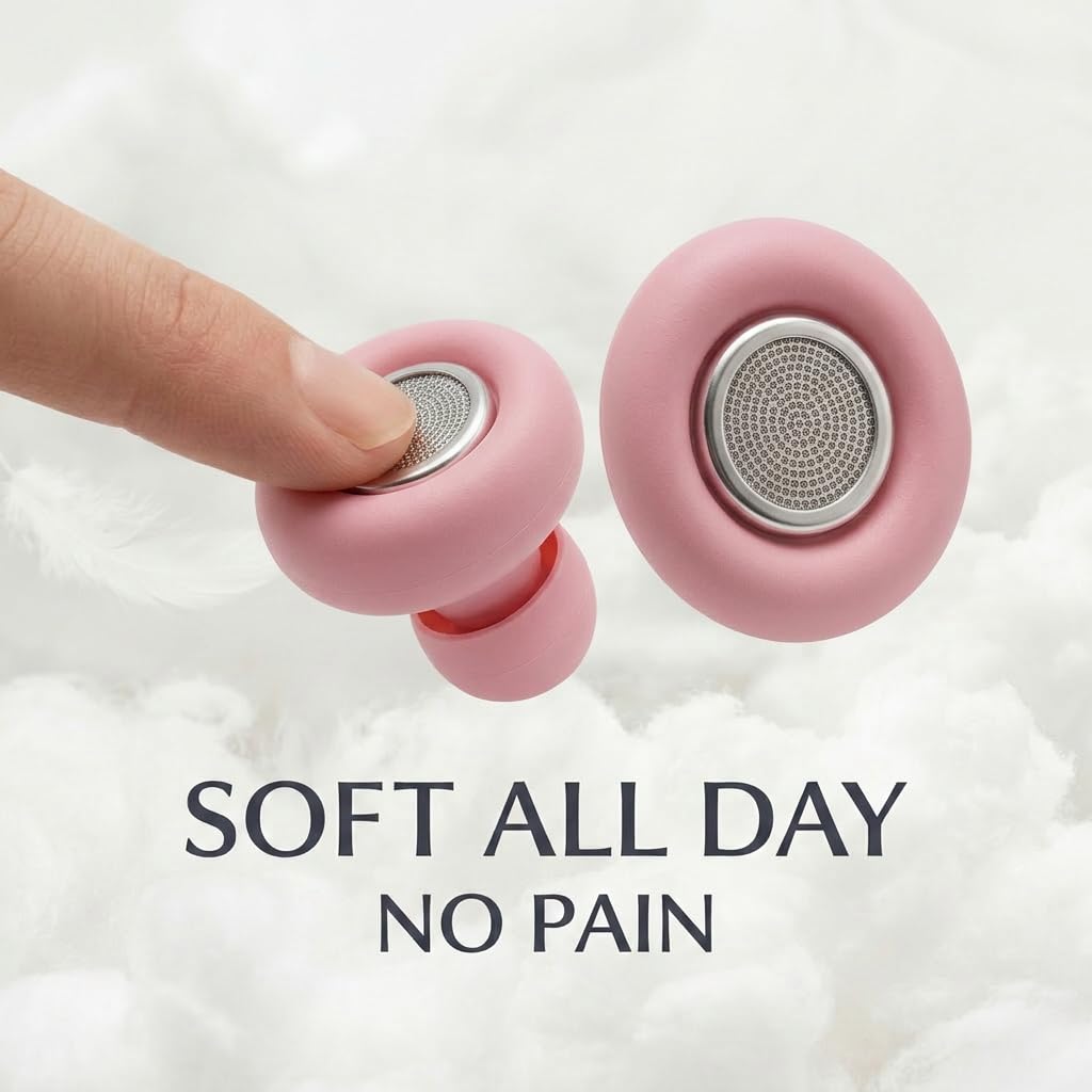 Tapones para los oídos con cancelación de ruido para dormir, reutilizables y suaves para dormir, estudiar y viajar, reducen los ronquidos, el ruido de dormitorio y el ruido de vuelo, enfoque