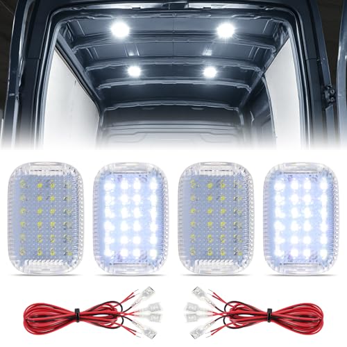 4 luces LED blancas 6000K con arnés para Ford Transit 150 250 350 HD Connect