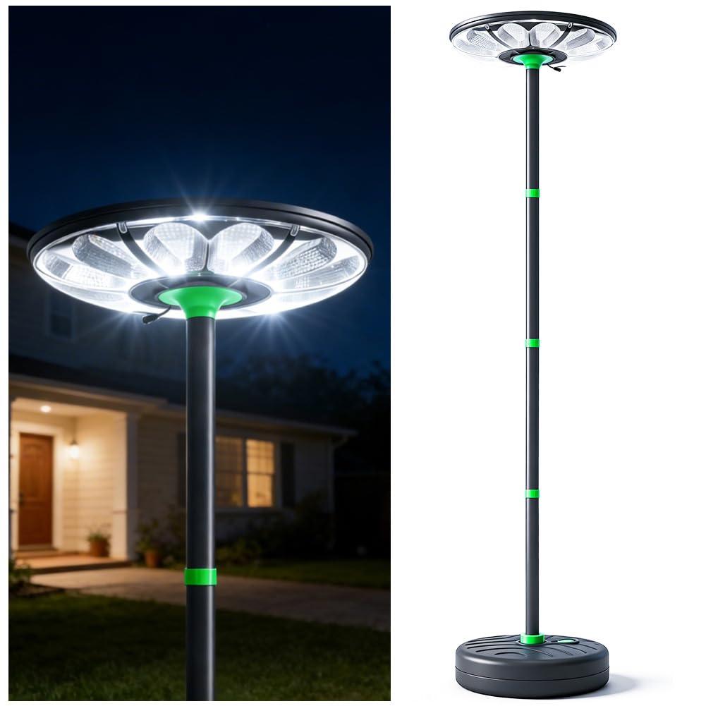 Solarlampen für Außen mit Bewegungsmelder 75W 10000K Superhelle Solarleuchte 780 LED Solar Strahler Aussenleuchte IP65 Aussen Lampe Outdoor 240cm Lichtmast für Garten, Hof Garage, Haustüren