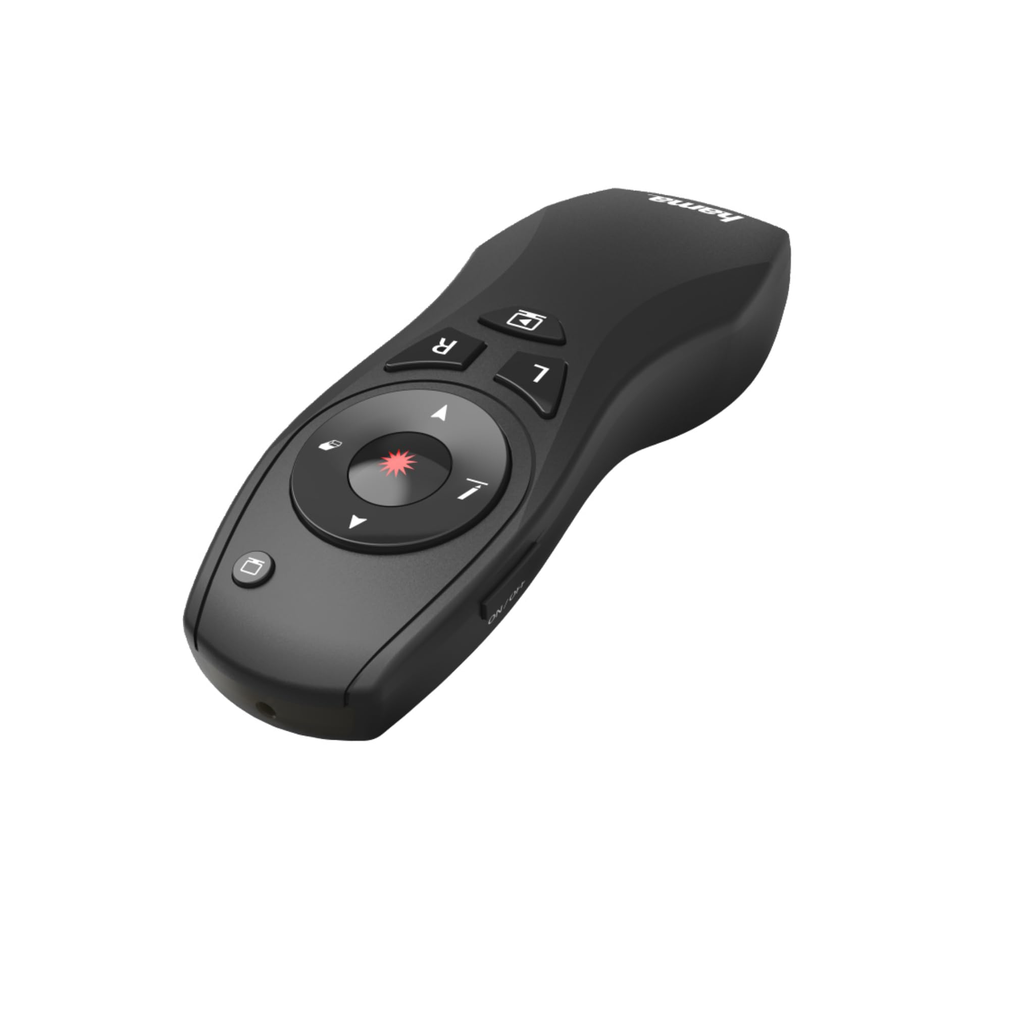 Hama X-Pointer 6in1 Télécommande Pointeur Laser - 6 en 1, Laser Rouge, Fonction Air Mouse, Technologie Smart-Link, sans Fil 2.4 GHz - pour présentation Powerpoint - Noir