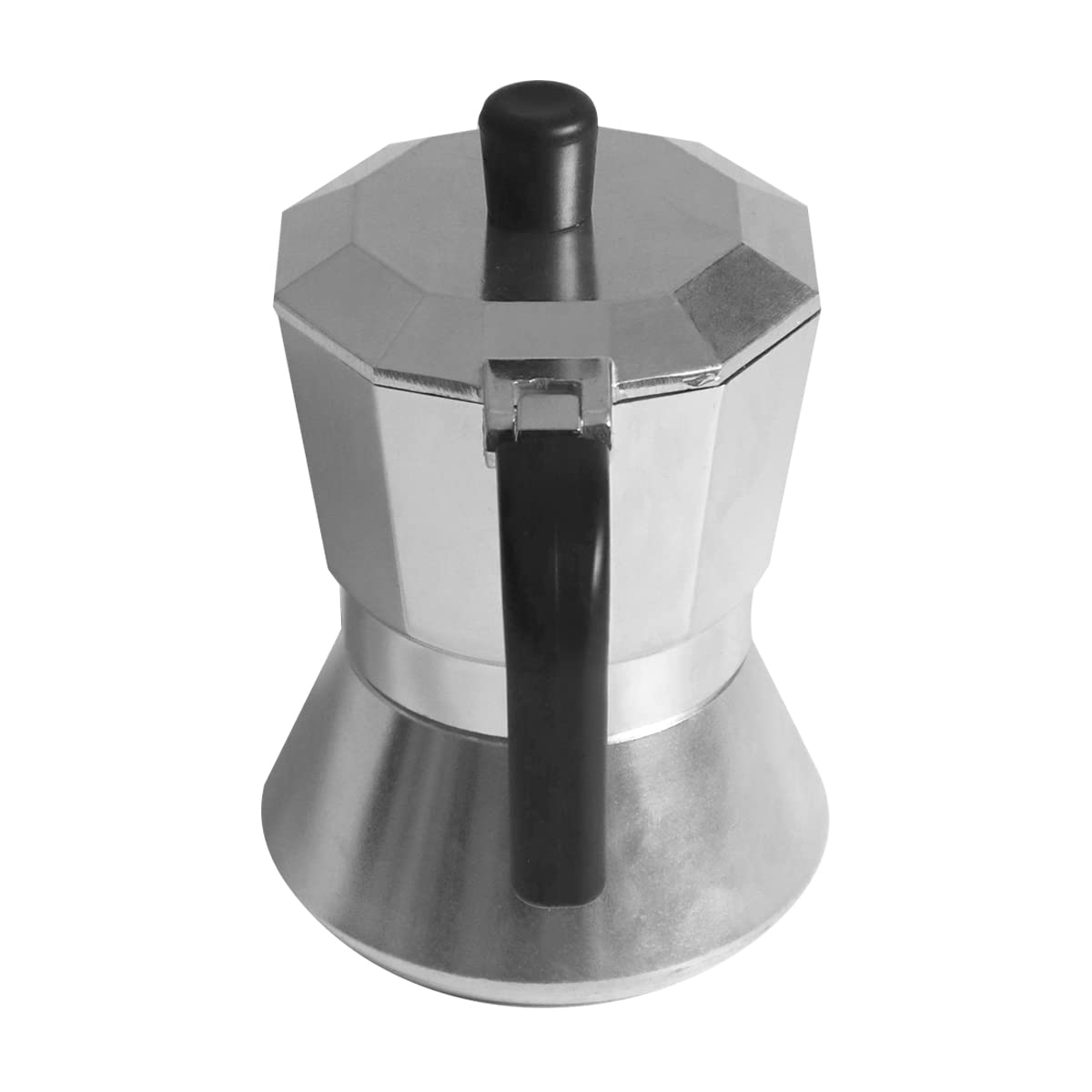 PINTINOX Capri Full induction, Caffettiera Moka 3 Tazze in Alluminio, adatta a tutti i piani cottura compresa l'induzione, Manico Antiscottatura