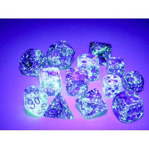 Chessex Nebula 12Mm D6 Nocturnal/Blue W/Luminary Dice Block (36 Dice) #TOP2