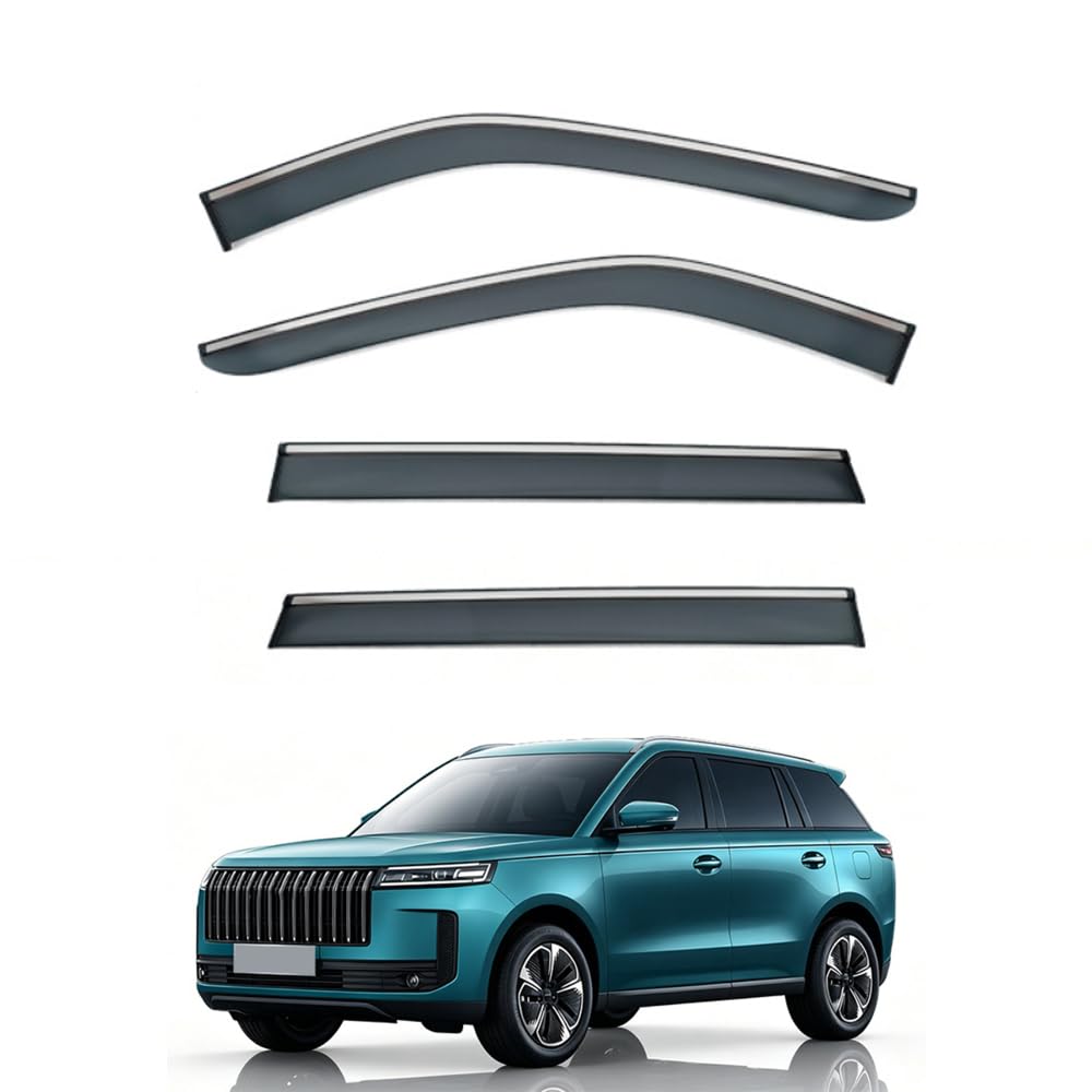 Qoemrhelt Normal 4Pc Set In-Channel Wind Deflectors, For Jaecoo J5 2025-2026 Window Visors Rain Guards Vent Visors Rain & Sun Protection,Car Accessories