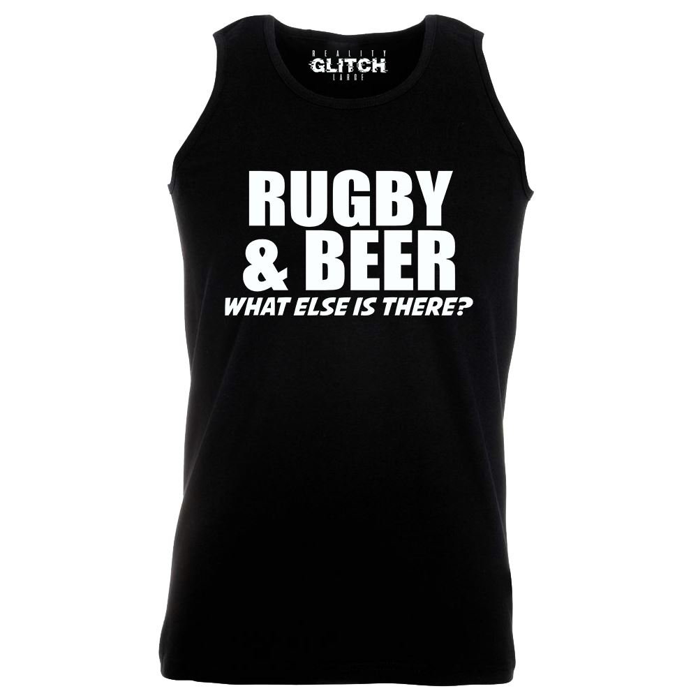 Reality Glitch Men's Rugby & Beer Vest Black