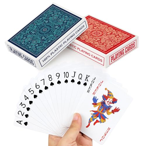 Timenued Plastic Playing Cards 2 Pack