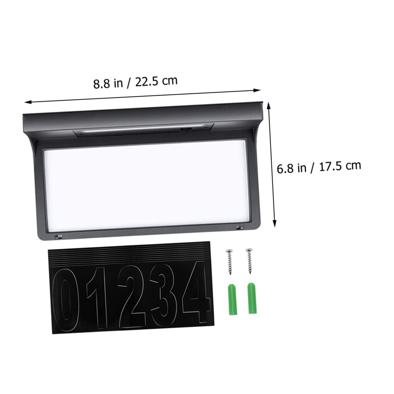 Targa Indirizzo Casa Solare a LED 6 Luci 1.2v 600mah Nera