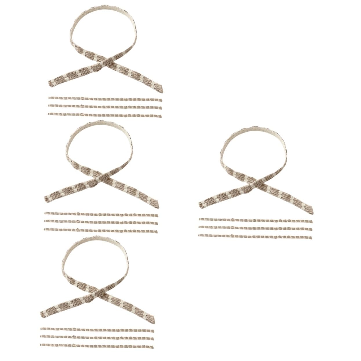 TOPBATHY 4 Set Corda per Tende Nastro Adesivo Pizzo per Tende Fermatende Ganci Decorazione Perlina Esterni Oro Porta Tende Casa Tende Fai da Te Doppia Tazza Ganci per Tende 4 Pezzi * 4