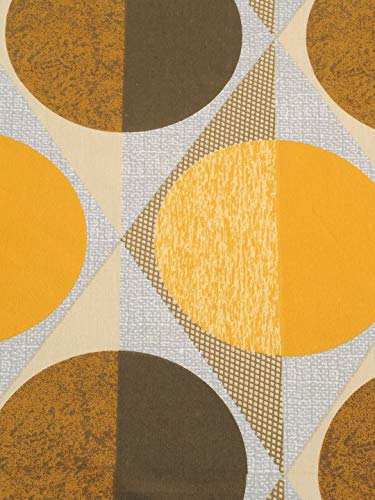 Image of Swayam Pure Cotton King Bedsheet with 2 Pillow Covers | 160 TC Soft Breathable Bed Sheet | Geometric Printed | Size 108 x 108 inch | Comfortable & Durable for Bedroom - Yellow