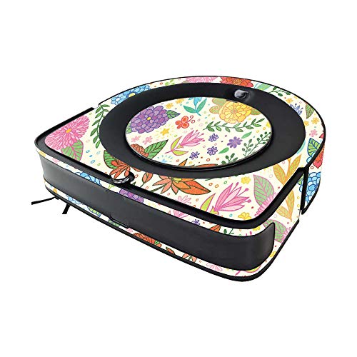 Image of MightySkins Glossy Glitter Skin Compatible with iRobot Roomba s9 Vacuum - Flower Garden | High-Gloss Glitter Finish | Easy to Apply and Change Styles | Made in The USA