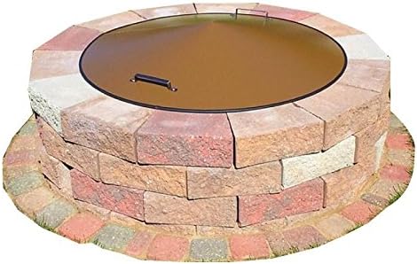 43" Round Metal Fire Pit Campfire Ring Spark Screen Cover Lid