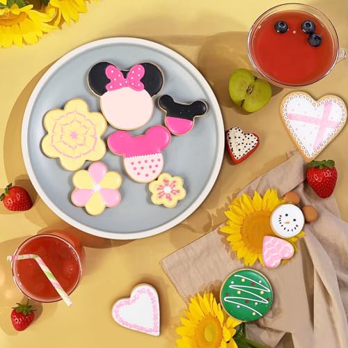 image for BakingWorld Metal Cookie Cutters Set 18 Pcs - 6 Shapes (Round, Heart, 