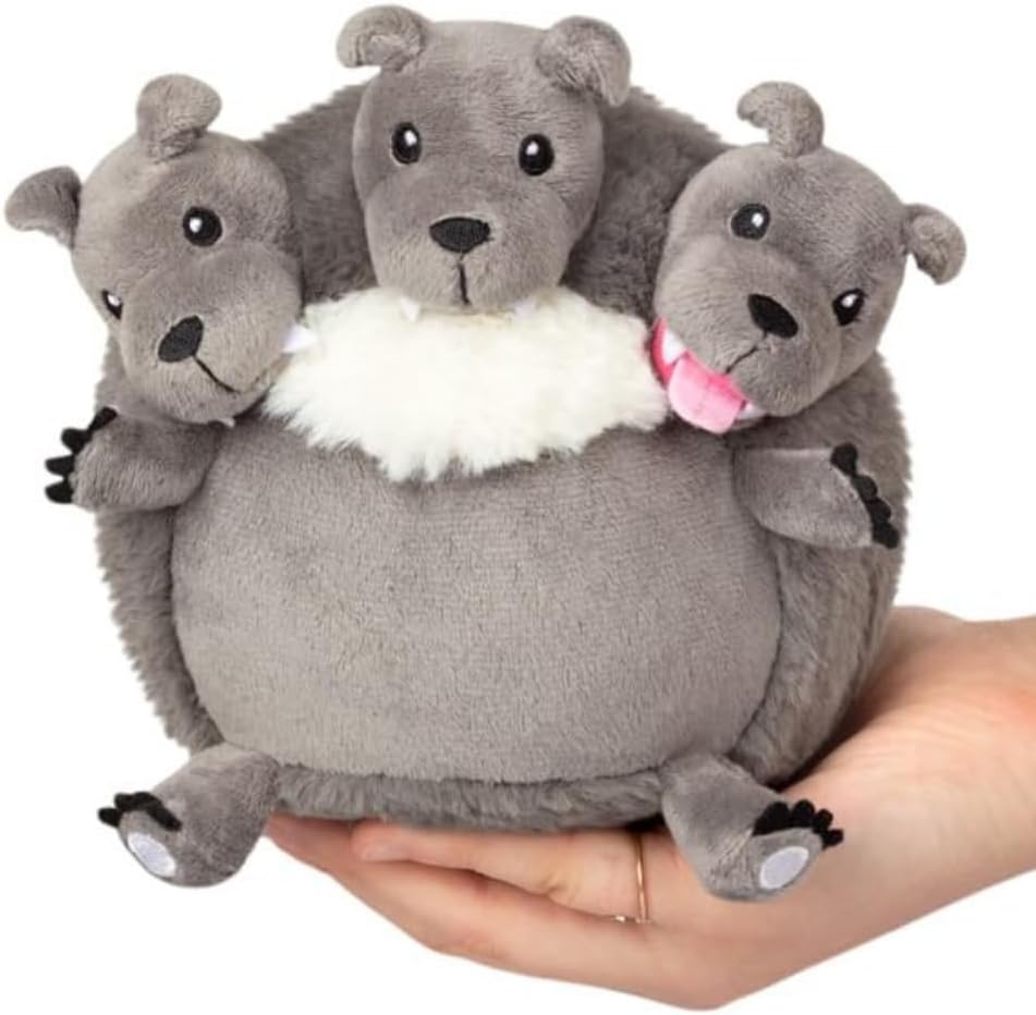Squishable - Snugglemi Snackers Cerberus - Spooky Collection - 6 in - Soft Toy Collectible Stuffed Animal - Beans