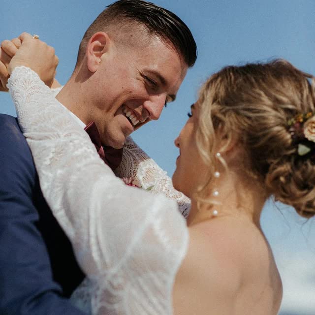 14K Gold Plated 925 Sterling Silver Clip On Earrings Pearl Drop Long Chain Earrings for Women Wedding Bridal Earrings for Brides Ear clips4