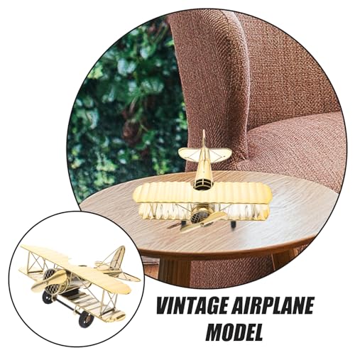 Zerodeko Metal Airplane Model, Vintage Airplane Ornament Retro Plane Aircraft Vintage Metal Planes M