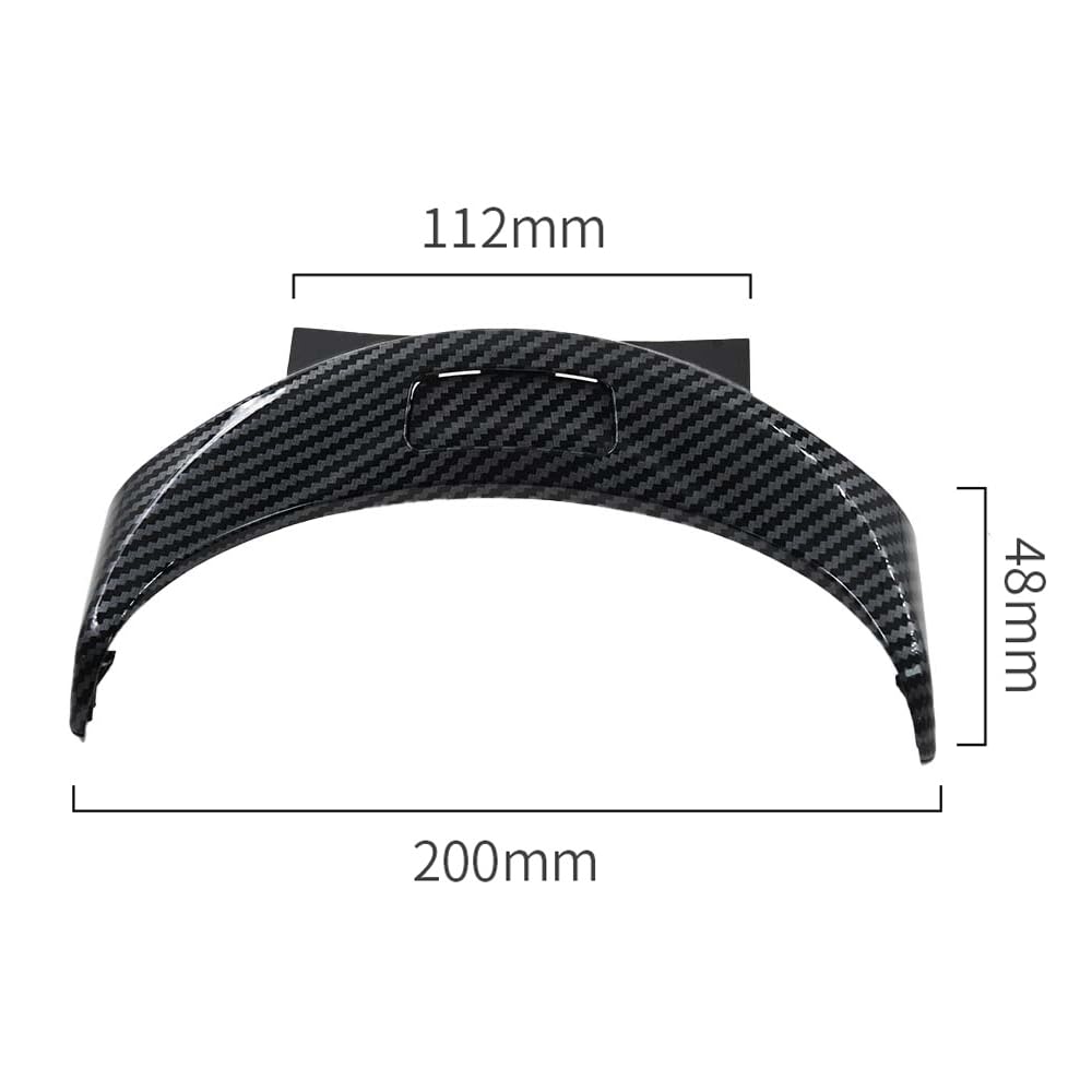 20CM Copri bracciolo consolle Interruttore del vano portaoggetti centrale compatibile con Mercedes C class W205 C200 C250 C300 C400 GLC W253 GLC200 300 A2056803407 (Fibra di carbonio)