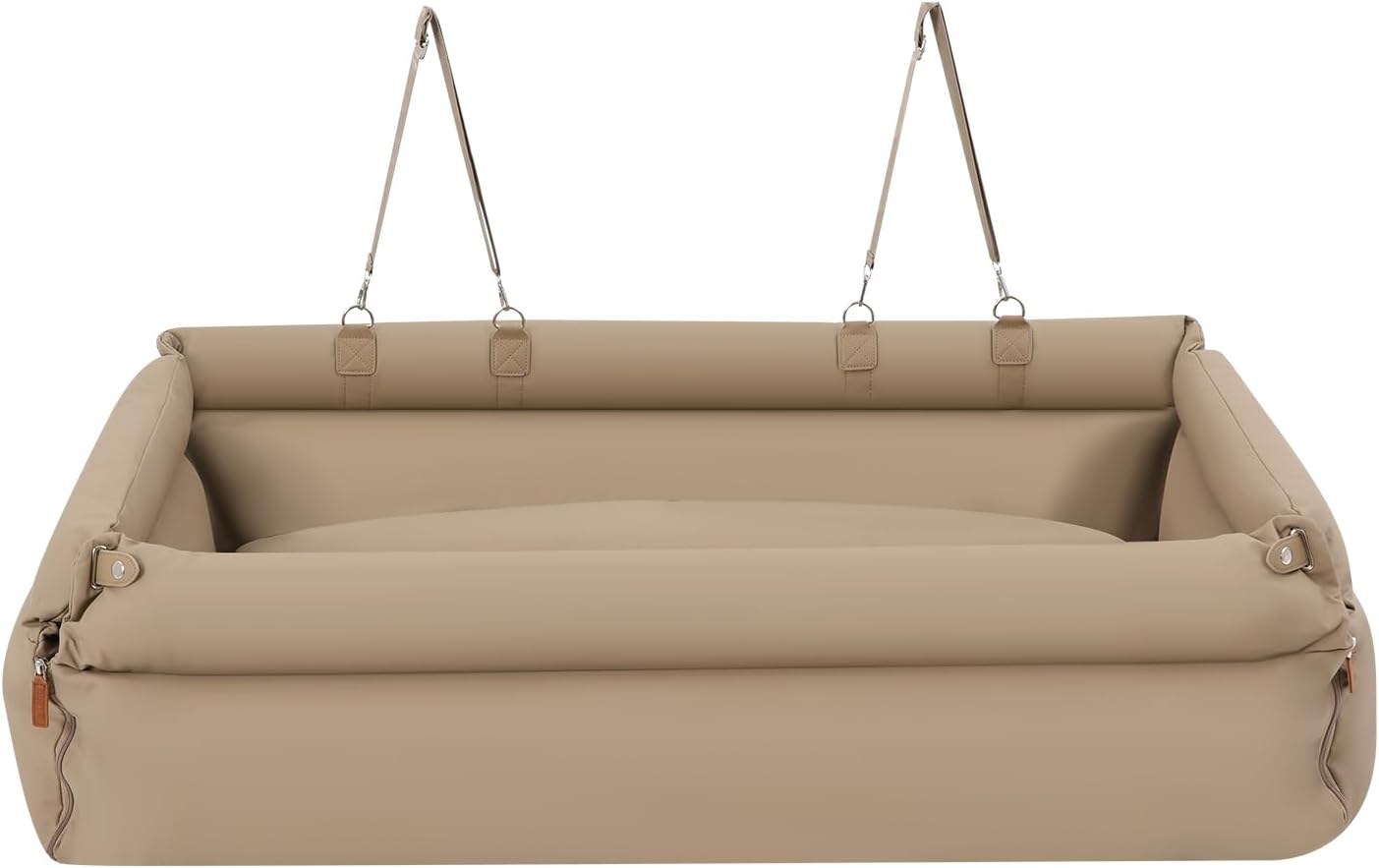 Large Dog Car Seat, Foldable XL Car Bed for Big Dog, Scratch-Proof & Wear-Resistant, Esay to Clean, Brown