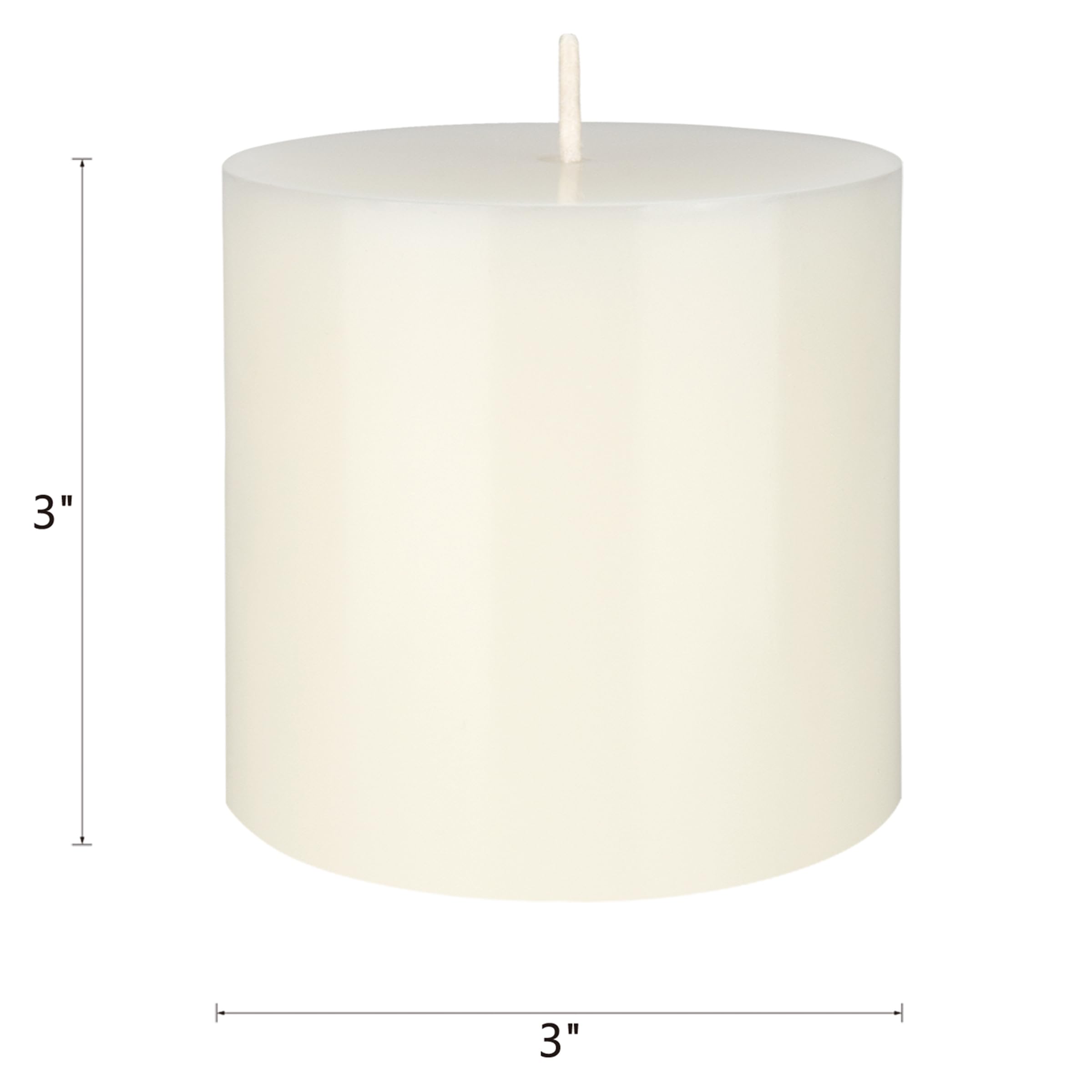 Mega Candles 1 pc Unscented Solid Off White Pillar Candles, Hand Poured Premium Wax Candle 3 Inch x 3 Inch, Home Décor, Spas, Weddings, Celebrations, Party, Centerpieces, Holidays, Vigils, Prayers