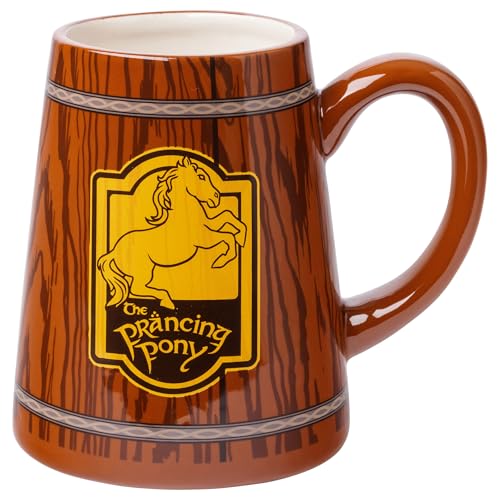 Image of Silver Buffalo Lord of the Rings Prancing Pony Ceramic 3D Sculpted Mug, 20 Ounces