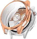 Custodie compatibili con Huawei Watch GT 6 da 46 mm con pellicola protettiva, in TPU flessibile, antiurto, antigraffio, per smartwatch Huawei Watch GT 6 46 mm (nero)