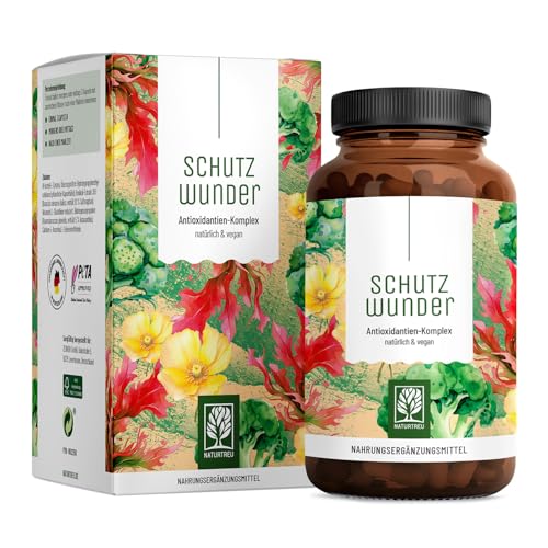 NATURTREU® NAC 600 mg – Premium Antioxidantien-Komplex mit L-Glutathion, Brokkoli-Extrakt und Astaxanthin – Laborgeprüft & produziert in Deutschland – 90 vegane Kapseln