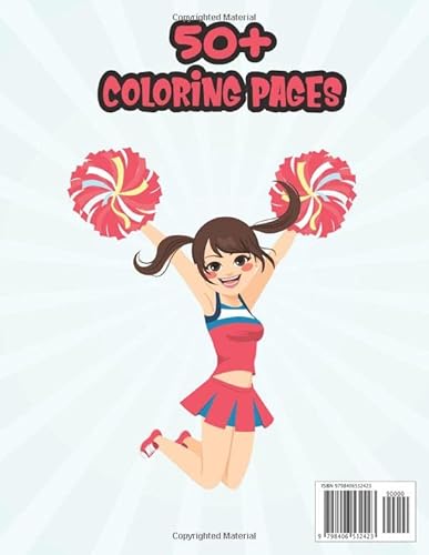 Cheerleader Coloring Book for Girls: 50+ Cheerleading-Themed Coloring Pages for Kids and Girls (Spor
