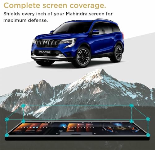 Image of Spartan Shield [3 PACK] MATTE Screen Guard for MAHINDRA XUV 7XO 2026+ || AX, AX3, AX5, AX7, AX7T & AX7L || 12.3 INCH TRIPLE SCREEN with *** NO ADRENOX+ BADGE CUTOUT *** + Flexible TPU for Steering & Storage Panel Protector || Anti Scratch || Water Repellant || With Complimentary Installation Kit || Bubble Free Application || XUV7XO Digital Instrument Cluster Protective Film || NEW 2025+ Car Stereo Accessories [Not Tempered Glass] *** CHECK ADRENOX+ Badge Before Ordering***