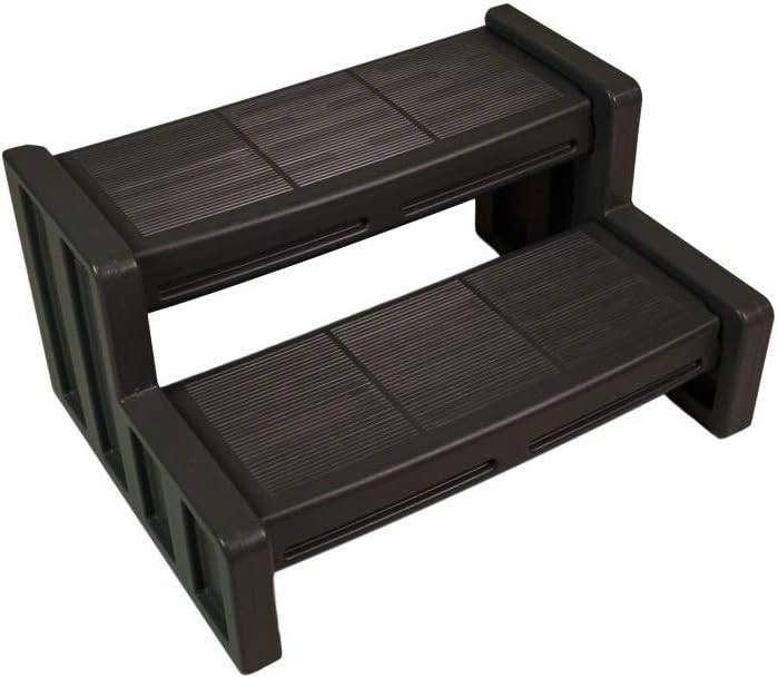 Vinyl Works 29 Inch Deluxe Resin Multi Purpose Home Garden Garage Spa and Hot Tub Steps, Mocha