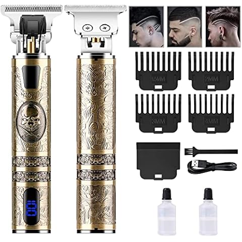 WANFEI Hair Clippers Beard Trimmer for Men, Electric Cordless Clippers with LCD Screen, Precise T-Blade Trimmer USB Rechargeable Grooming Kit for Men Cover