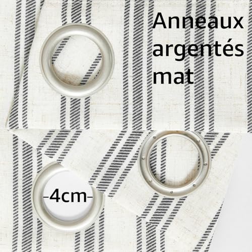 Draperies interieurs effet lin beige de haute qualité