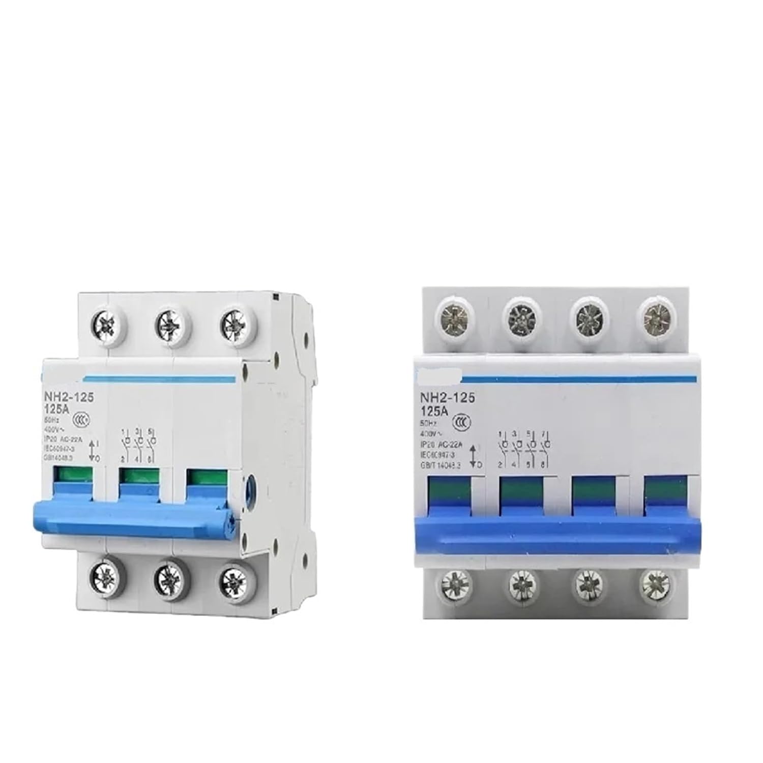 NH2-125 3P 4P Small Knife Circuit Breaker Disconnector 32A 63A Lsolating Disconnect Switch DS GW(3P,32A)